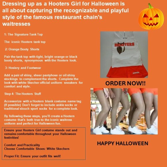 New Hooters Waitress Uniform Top Shirt - Picture 2 of 5